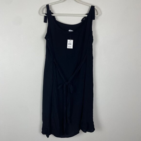 NWT Woven Kaela Mini Dress Cotton:On Size 18 US Black With Adjustable Tie Straps - Picture 8 of 10